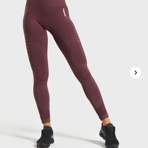 Gymshark energy+ seamless leggings in berry red